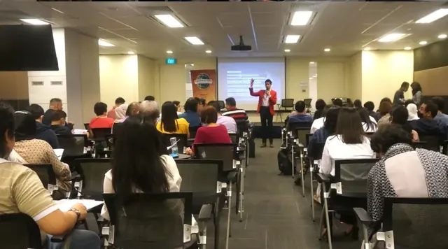 Hyder Taufik training a group